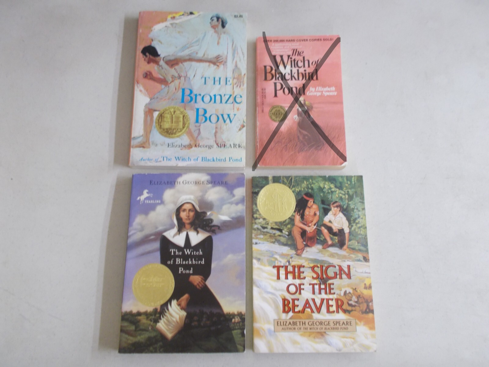 3 ELIZABETH GEORGE SPEARE # TRADE PB WITCH BLACKBIRD POND BEAVER BRONZE BOW