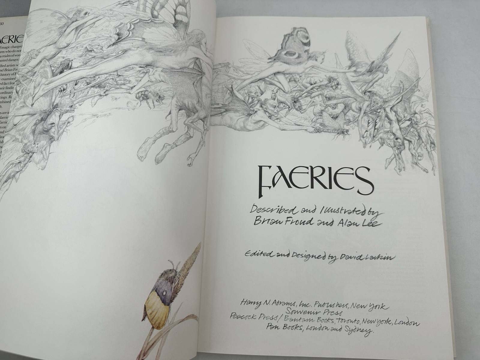 Faeries Brian Froud Alan Lee 1978 Harry N. Abrams HC w/ Dust Jacket Fantasy Art