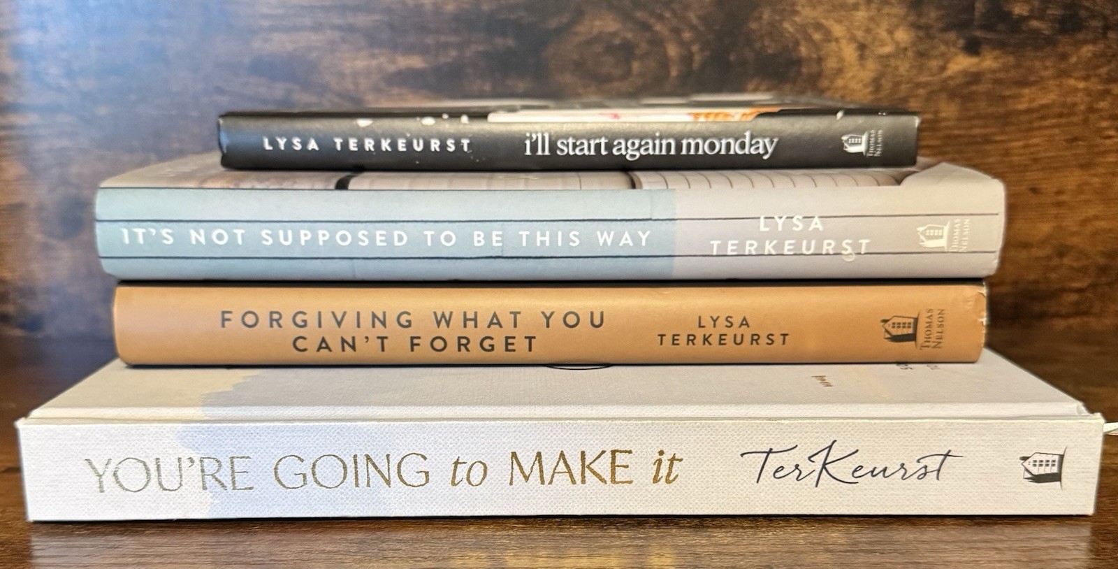 Lot of 4 Lysa Terkeurst Hardcover Books Forgiving Start Again Monday Make It
