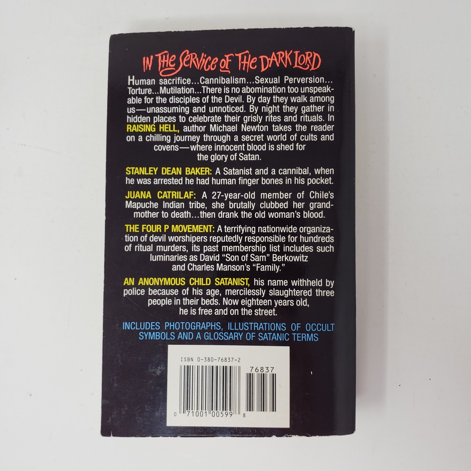 Raising Hell by Michael Newton (1st Edition, 1993, MMPB, Devil Worship, Satanic)