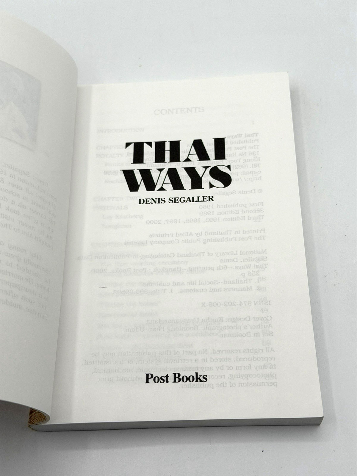 Thai Ways by Denis Segaller (Paperback, 2000) 6th Printing Edition