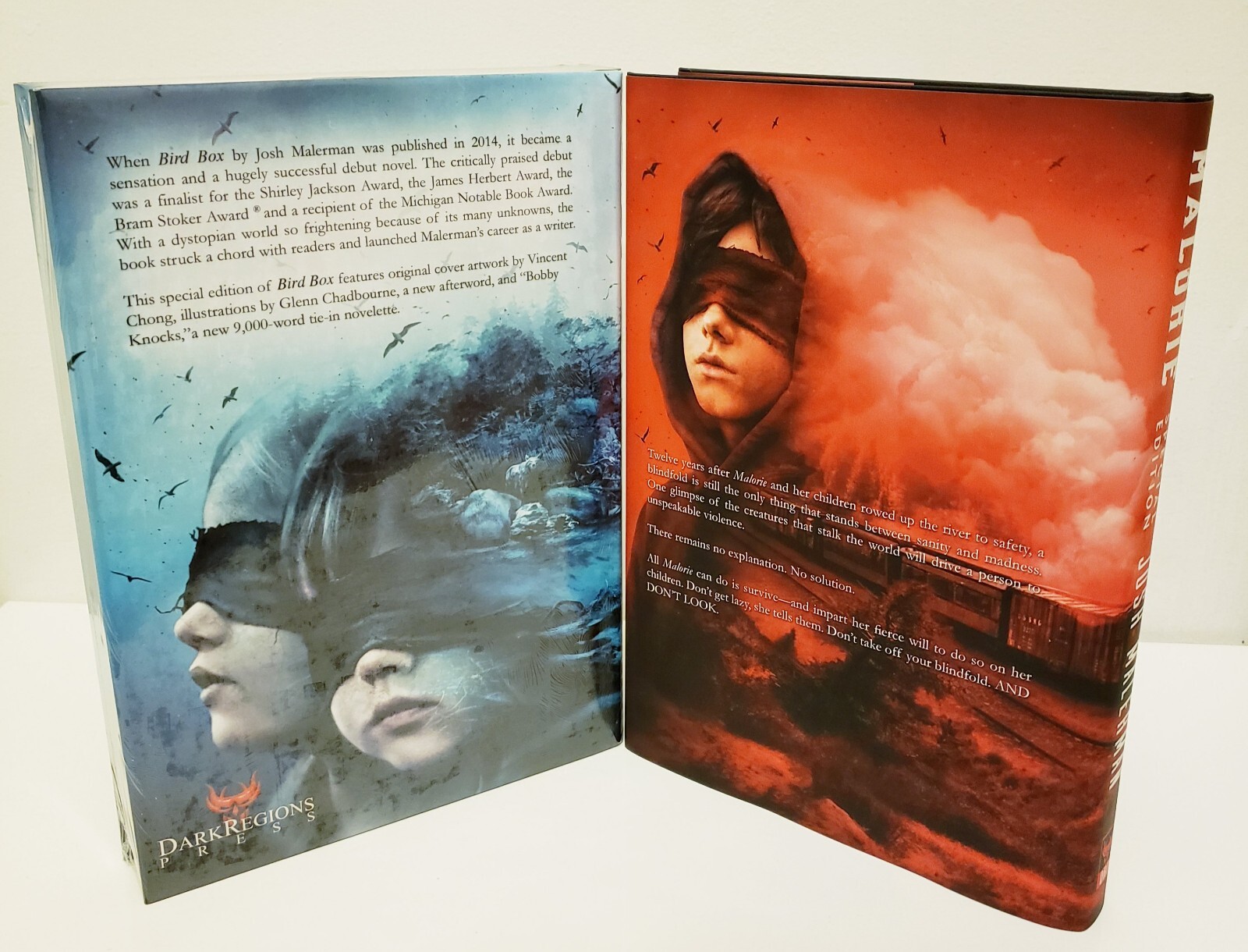 Josh Malerman SIGNED Bird Box & Malorie Illustrated Special Ed Hardcover LOT DRP