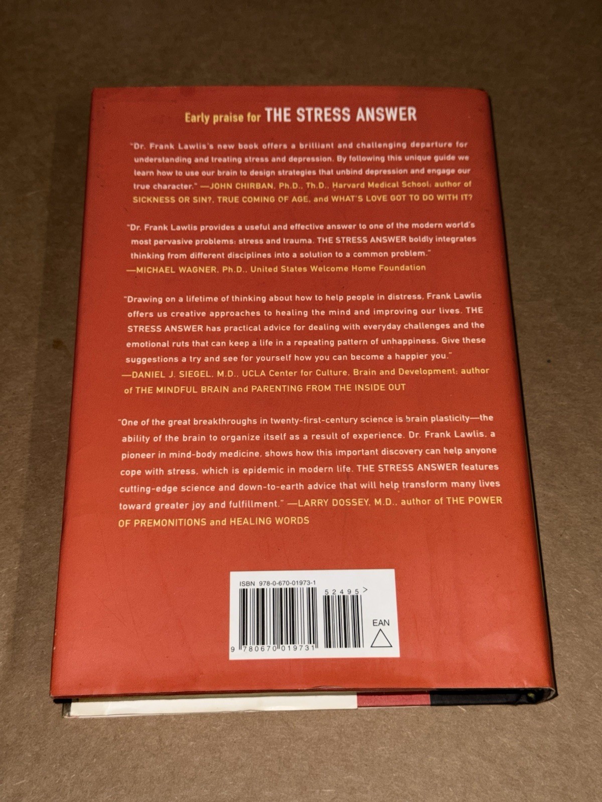 The Stress Answer Dr Frank Lawlis Hardcover Anxiety Depression Self Help Free Sh