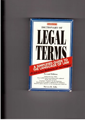 Dictionary of Legal Terms: A Simpli…, Gifis, Steven H