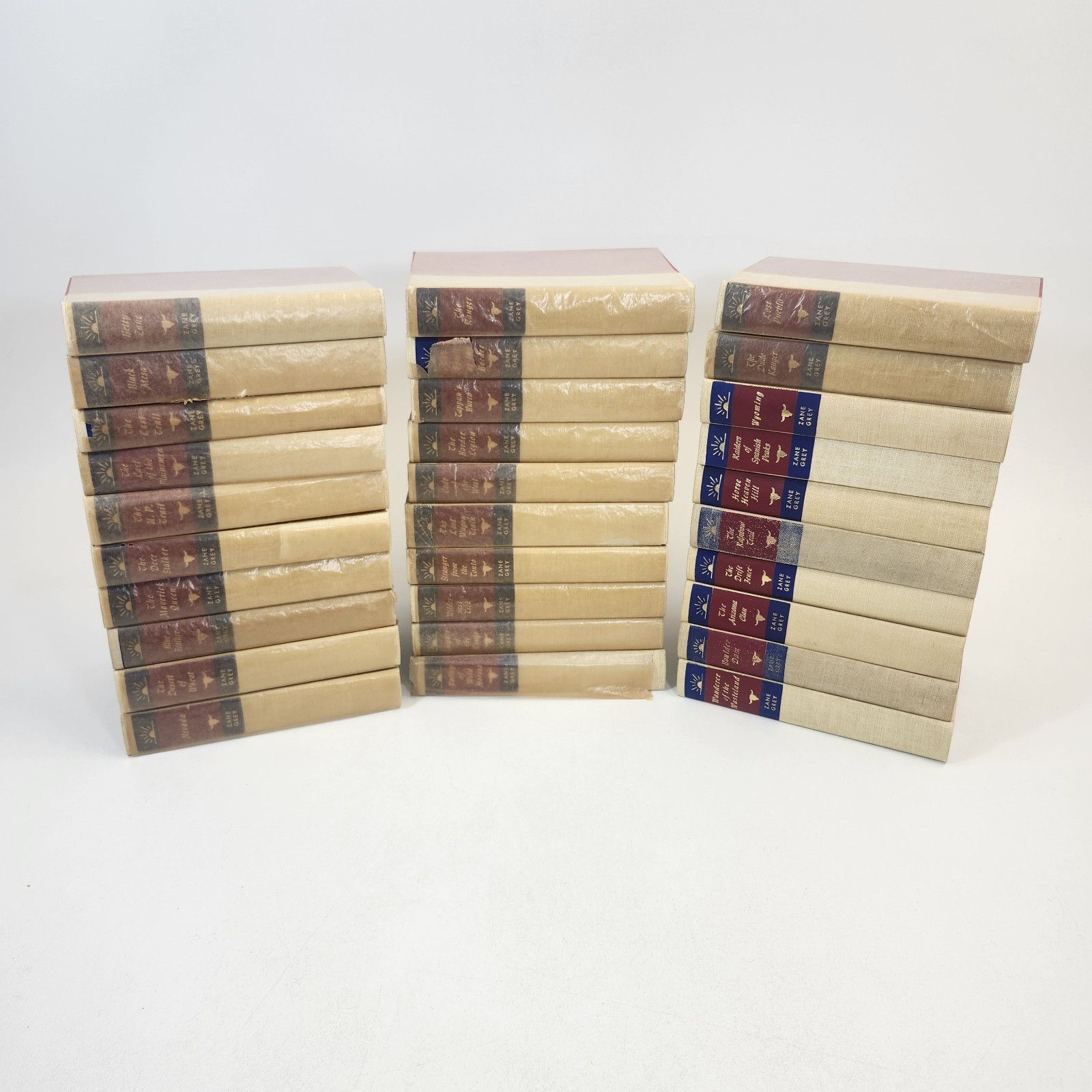 Zane Grey 30 Volume Set Walter J Black Vintage 1950s Western Cowboy Novels NEW