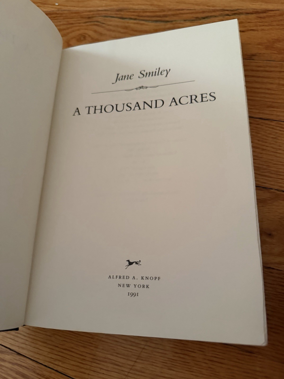 Thousand Acres by Jane Smiley 1991 HC First Edition/First Printing Pulitzer