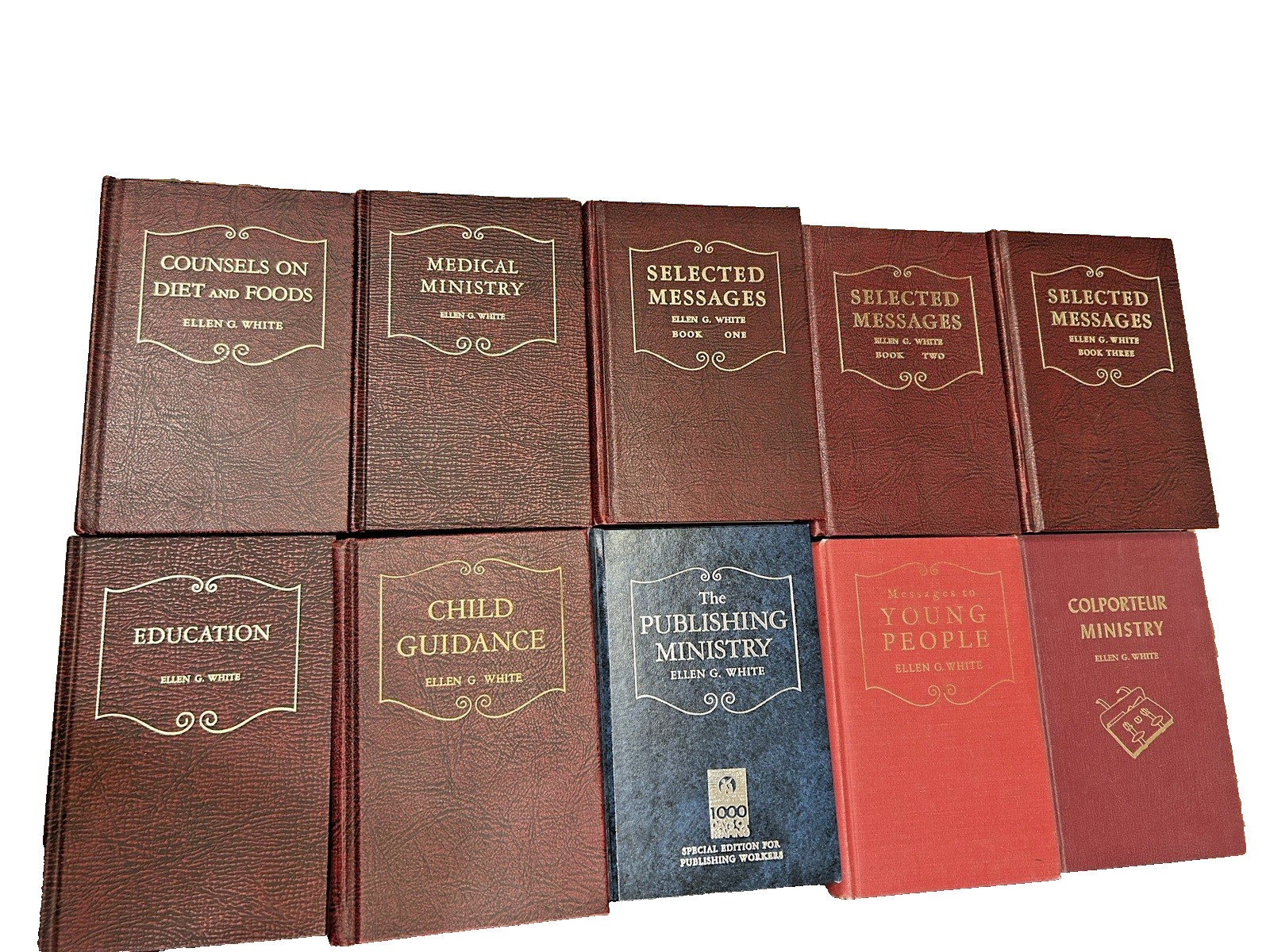 Lot of 10 Ellen G White Christian Home Library/Seventh-Day Adventist books
