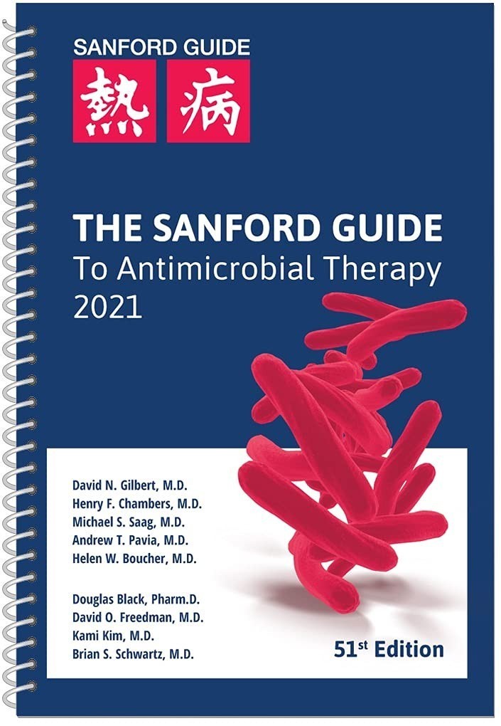The Sanford Guide to Antimicrobial Therapy 2021 Spiral bound