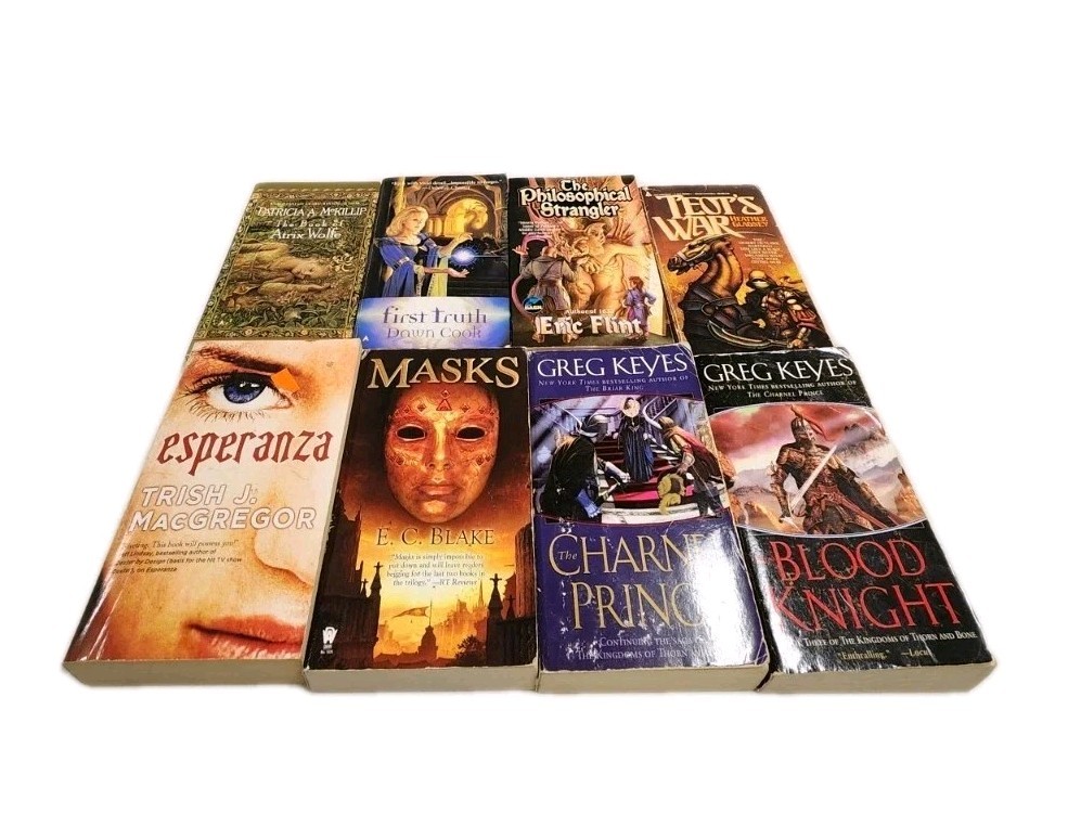 Lot of 8 Fantasy Books Mass Market/Keyes/Flint/Blake/McKillip**Free Shipping **