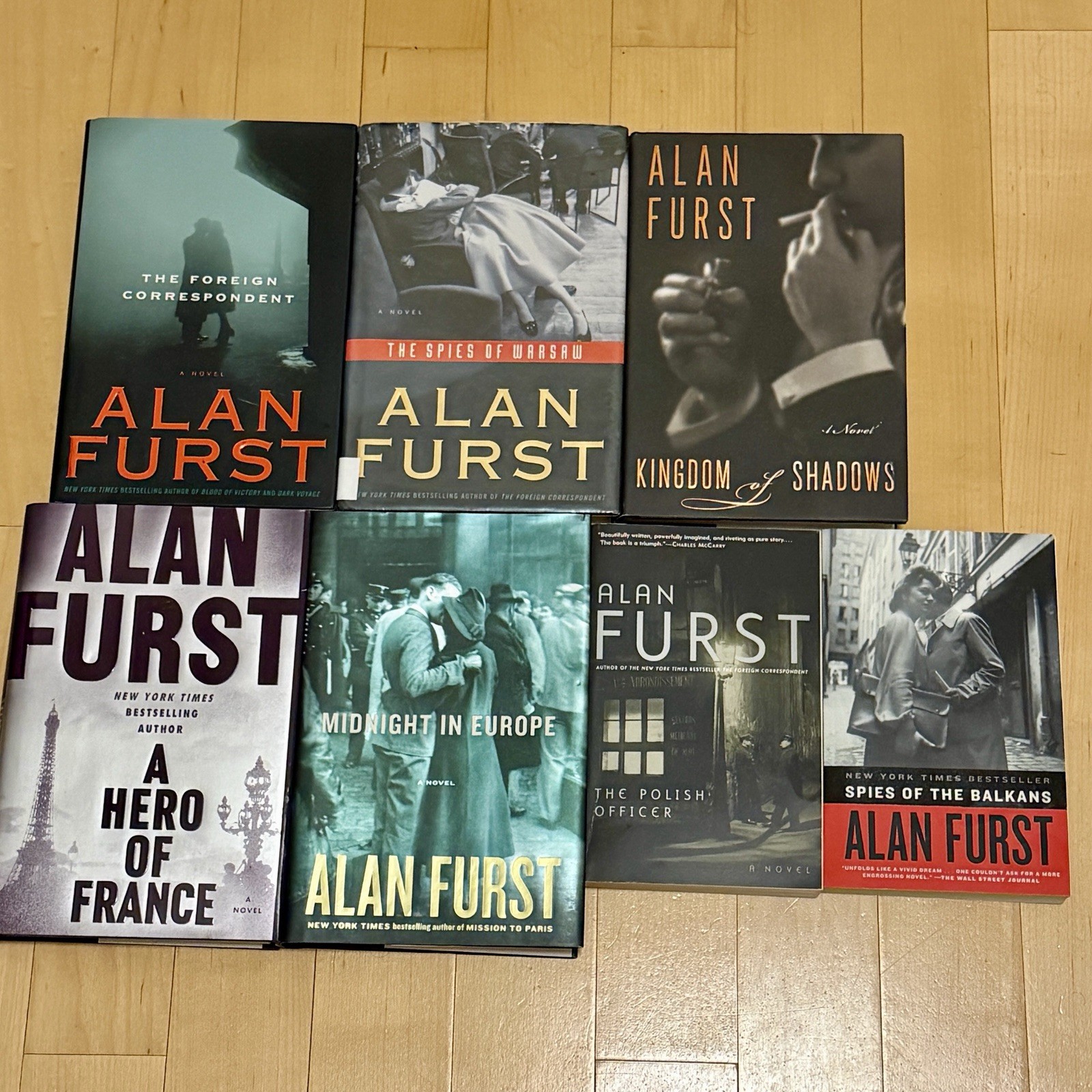 Alan Furst Spy Novel Lot of 7 WWII Espionage Hardcovers – Historical Fiction