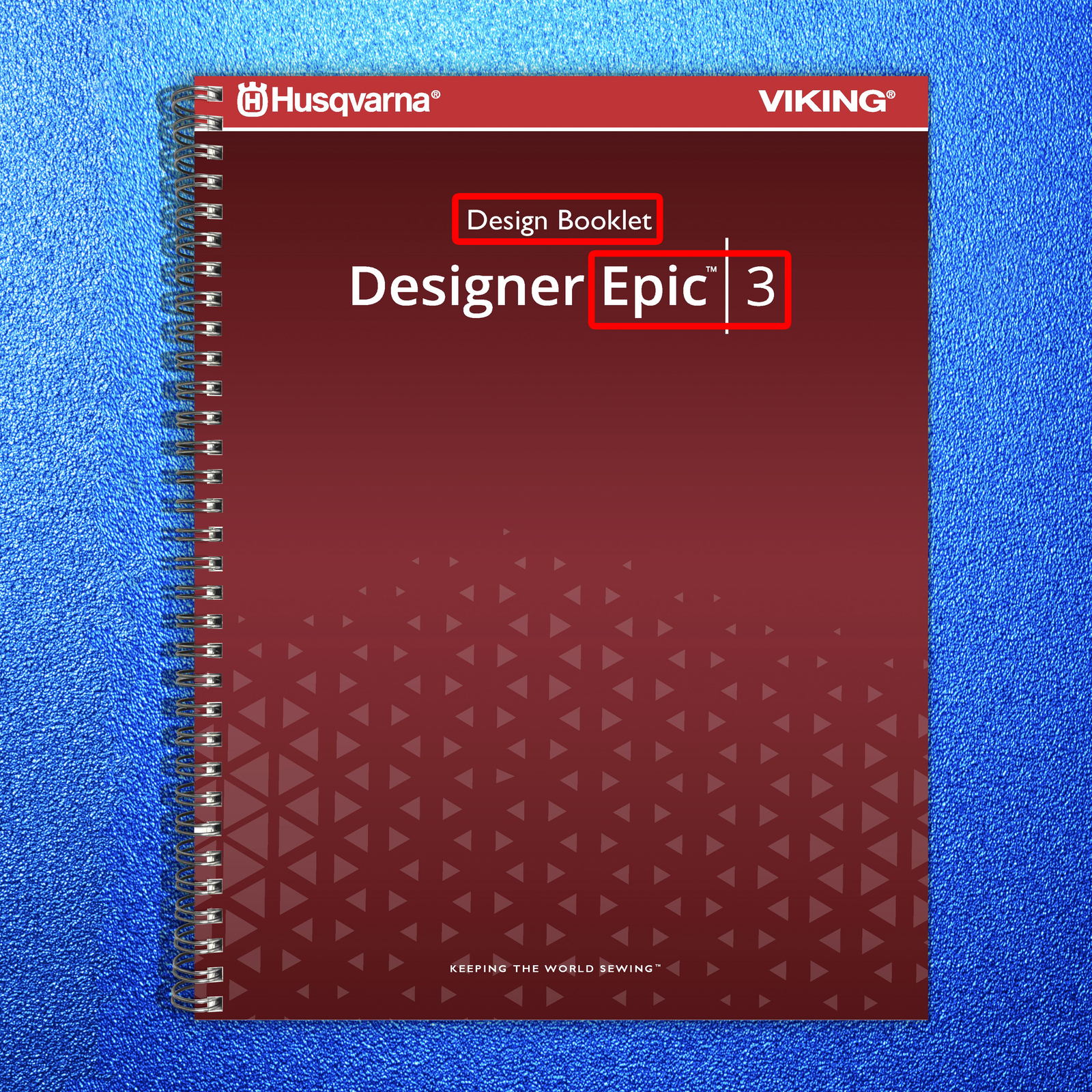 Husqvarna Viking Designer Epic 3 Design Sampler Book: 287 Color Pgs Wire Binding
