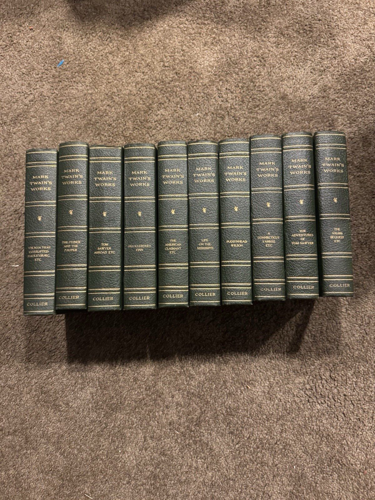 Mark Twain Collection, Harper & Brothers Edition, Collier, 10 volumes, E-75 1917