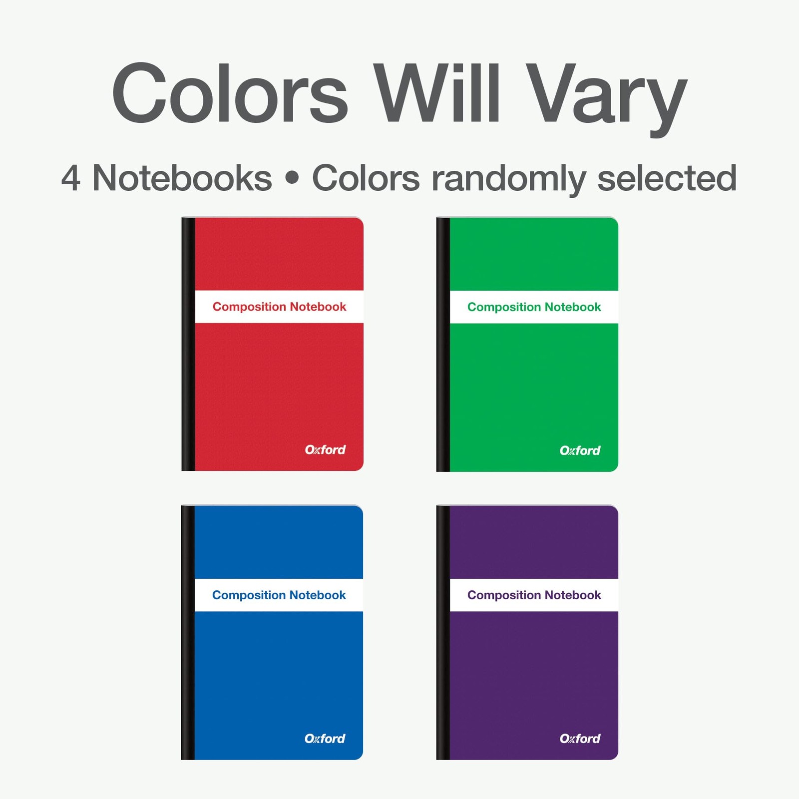 Poly Composition Notebook 4 Pack, Compact Size, 5 x 7 Inches, College Ruled, 80