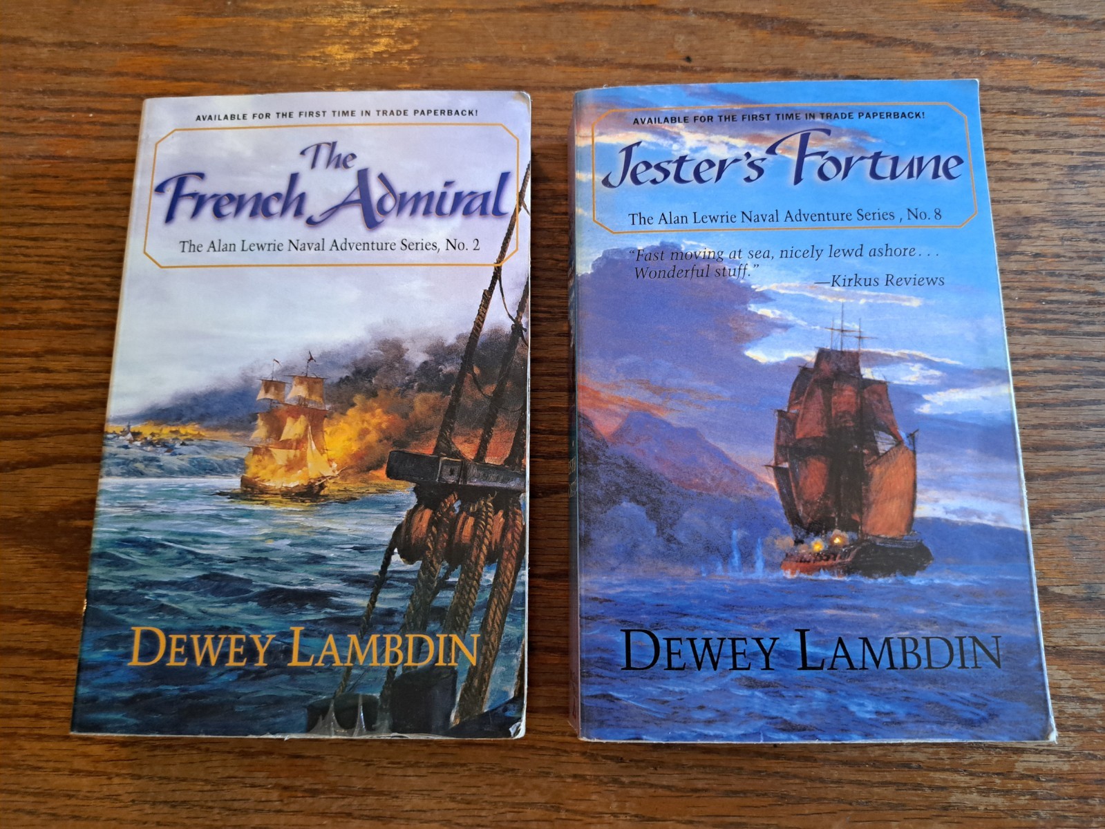 Alan Lewrie Naval Book LOT: The French admiral & Jesters Fortune – Dewey Lambdin