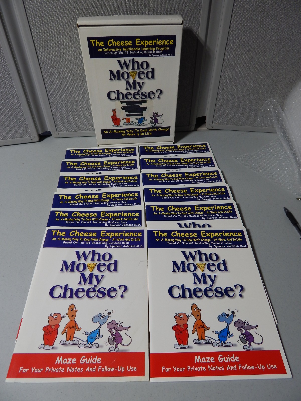 12 “Who Moved My Cheese?” NEW Softcover Maze Guide Workbooks -VERY HARD TO FIND!