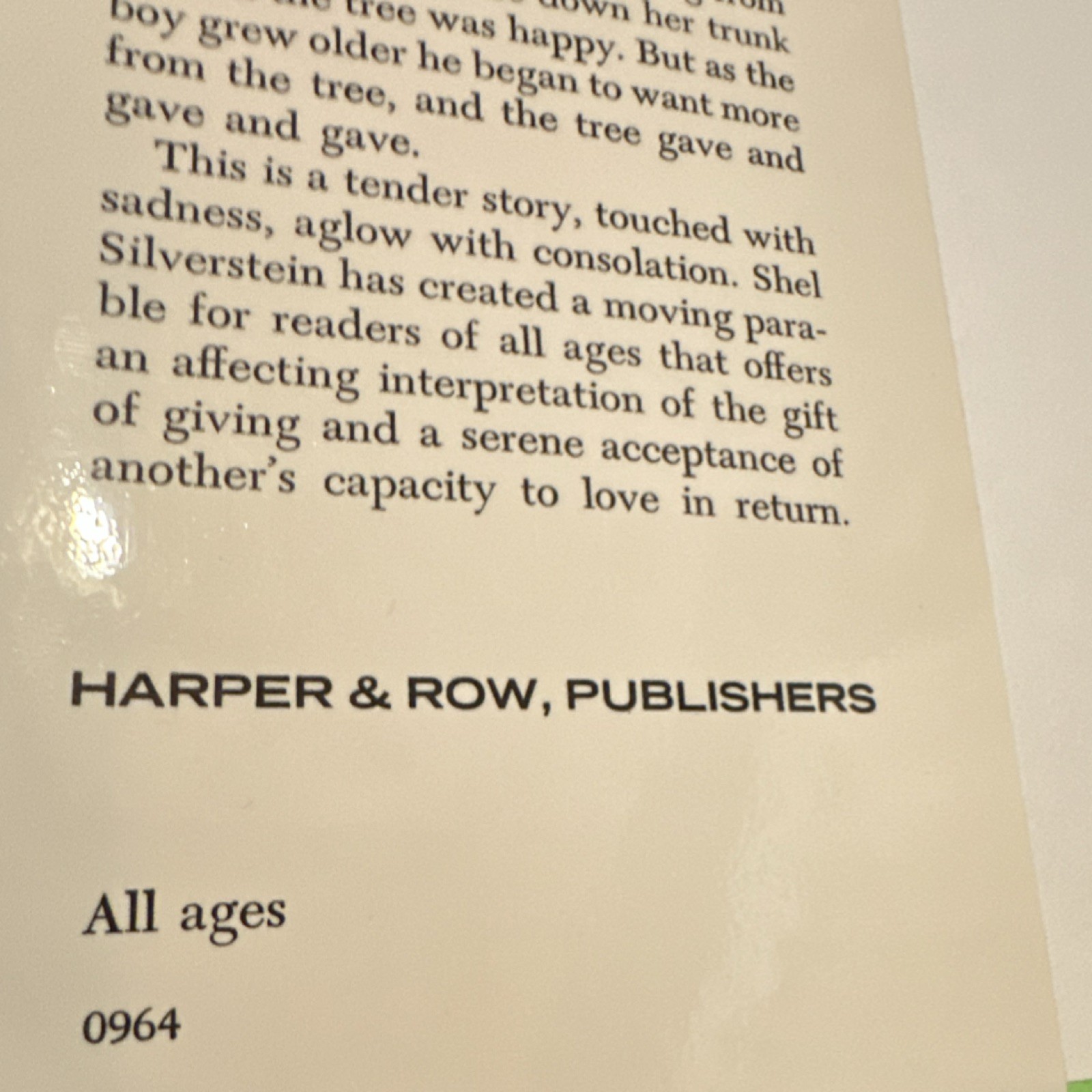 The Giving Tree Shel Silverstein Hardcover Harper & Row 1964 Illustrated DJ