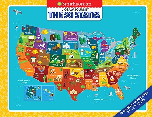 JIGSAW JOURNEY SMITHSONIAN: THE 50 STATES By Ruth Strother & Sara Lynn Cramb VG+