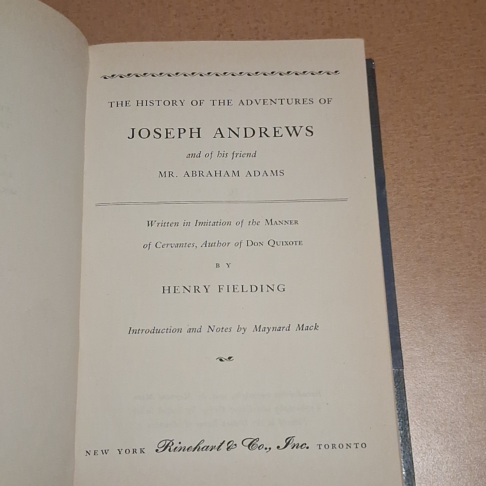 Joseph Andrews Henry Fielding 1948 Rinehart Hardcover Gilded Page Edges
