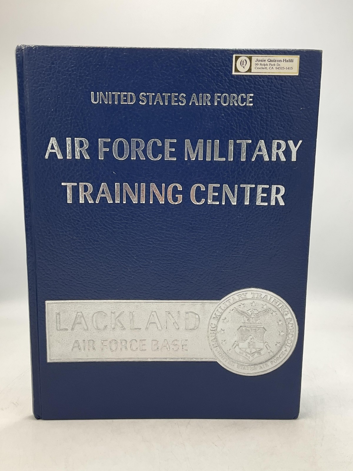 Vintage United States Air Force Air Force Military Training Center HC Blue 1984