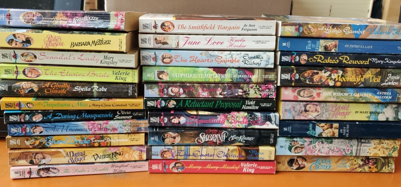 Lot of 30: Zebra Regency Romance Novels – PB