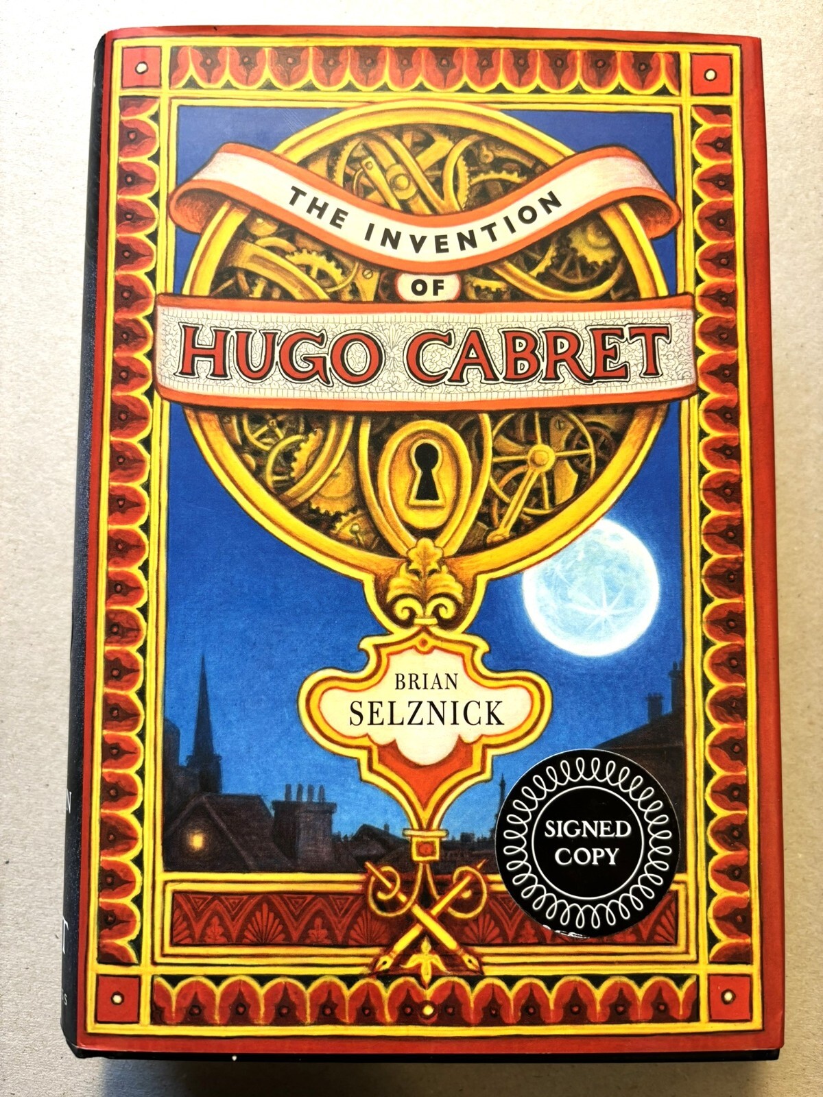 Signed 2x Brian Selznick Invention of Hugo Cabret 1st Edition Caldecott Winner